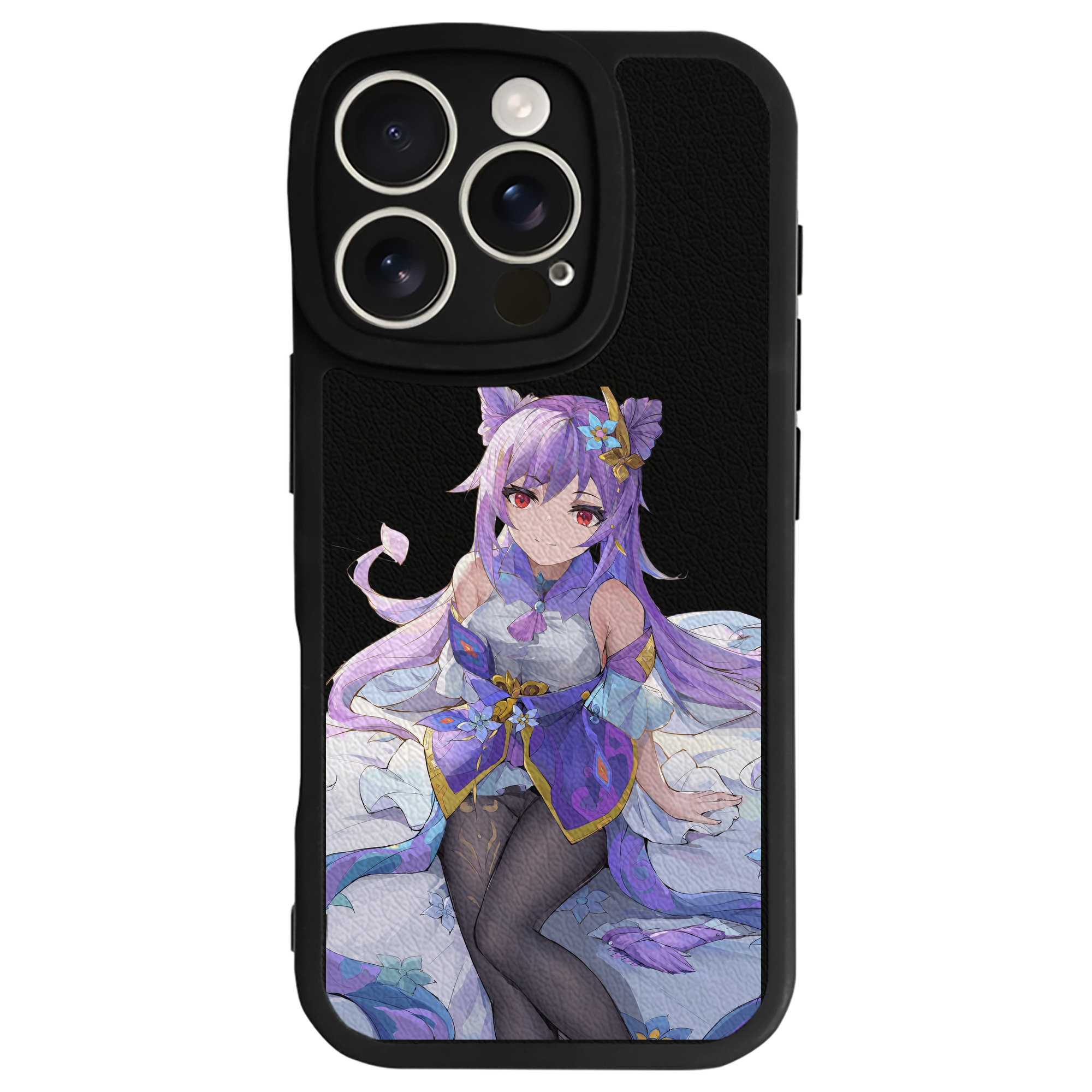 げんし神 刻晴 こくせい genshin Kokusei 【iPhone 16シリーズ対応】シリコンスマホケース（レザー調） 材質：シリコン